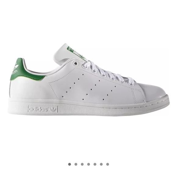 Adidas Originals Stan Smith Mens Sneaker 8‎ White Green Athletic Leather Lace Up - Picture 1 of 17